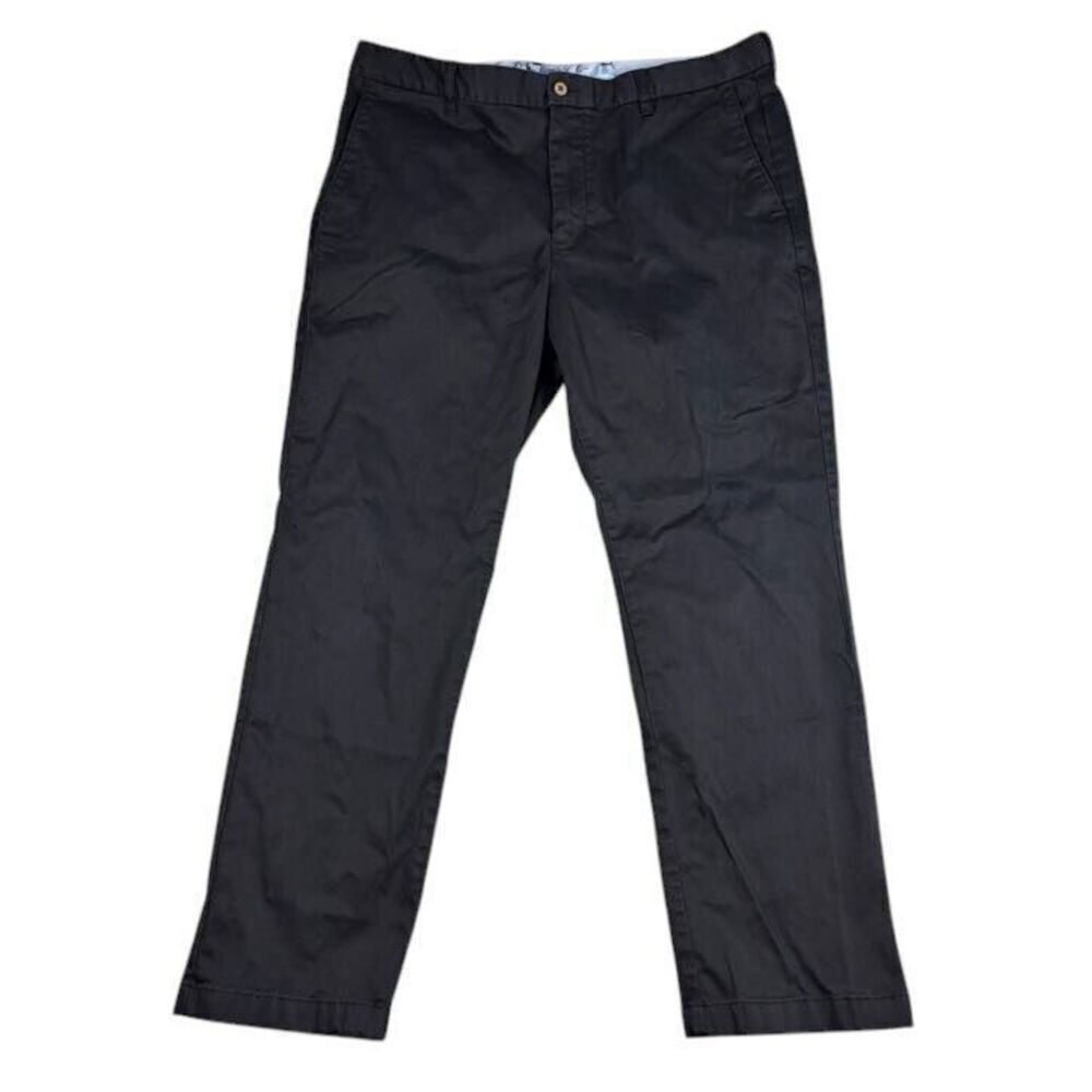 Tommy Bahamas Chino Pants Men 38x30 Casual Black Trouser Flat Straight Mid Rise